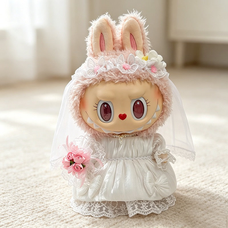 38cm big doll outfit wedding dress white