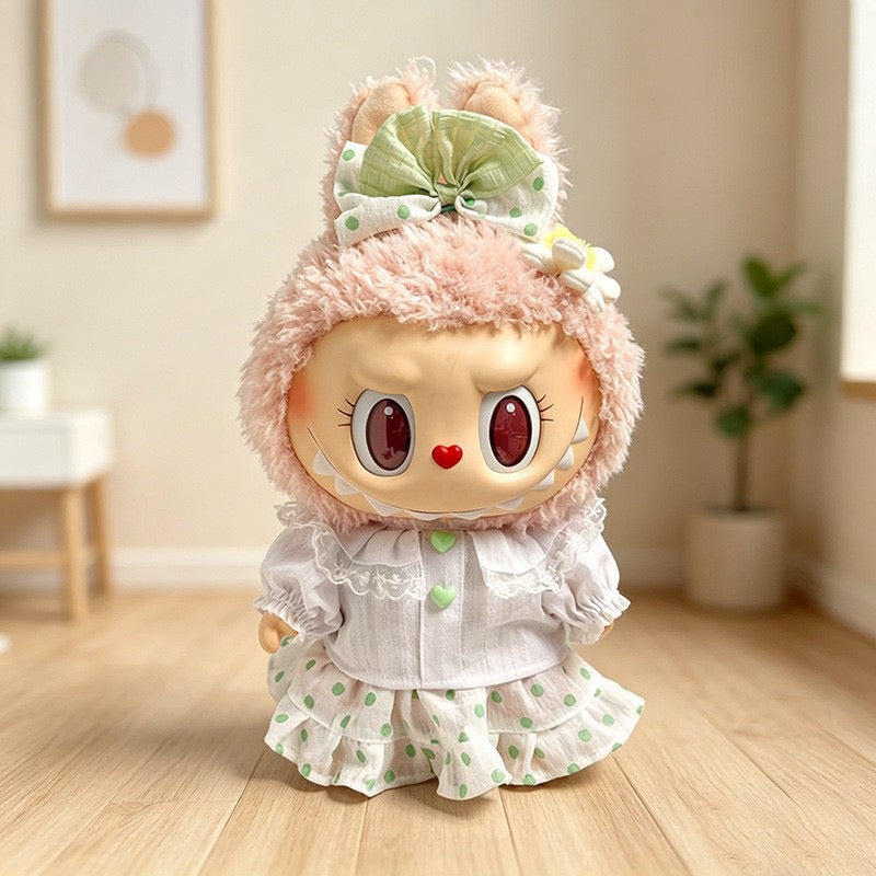 38cm big doll outfit green dress