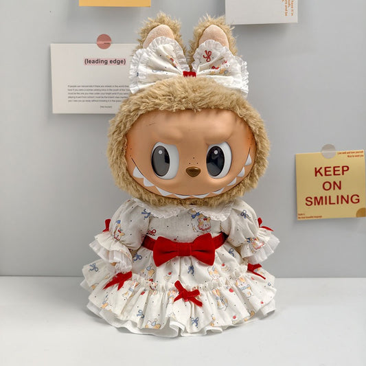 38cm big doll outfit red dress