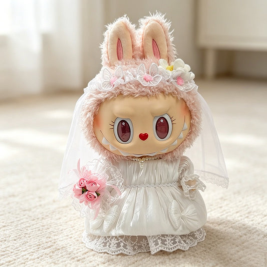 38cm big doll outfit wedding dress white