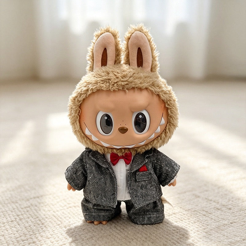 38cm big doll outfit grey suit set