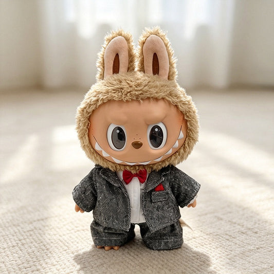 38cm big doll outfit grey suit set